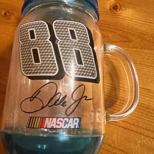 NASCAR 88 Clear Mug with Blue Lid